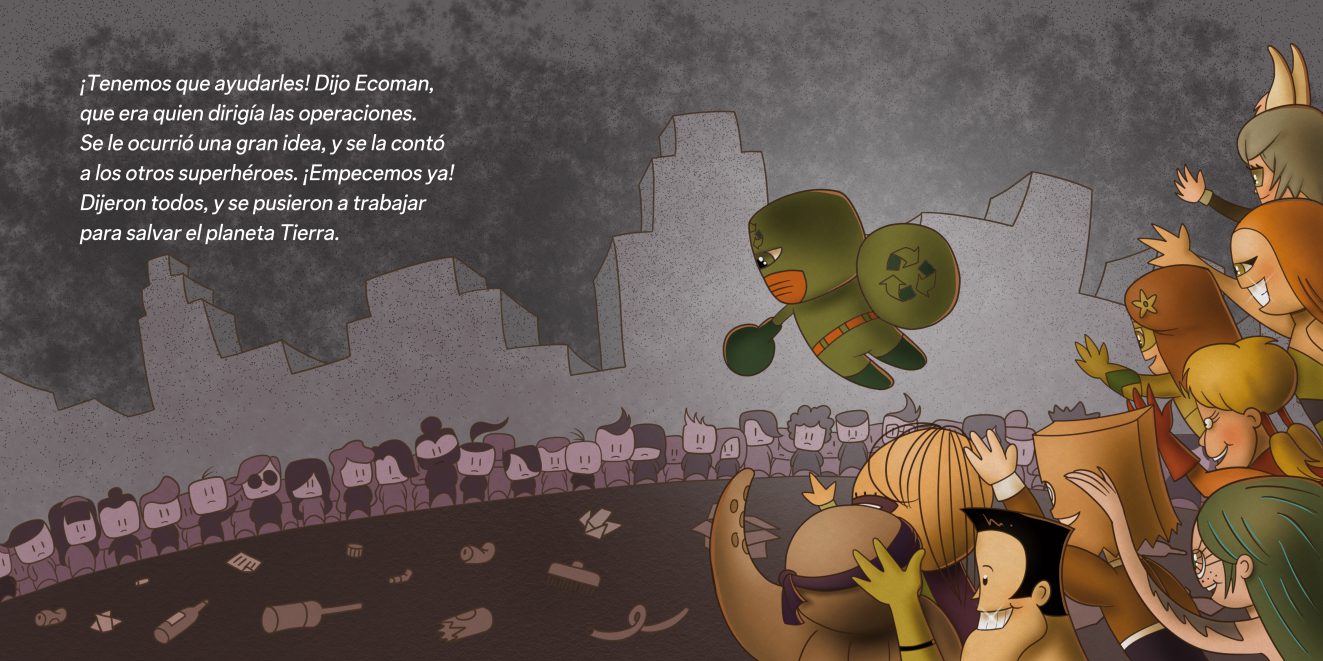 ilustración cuento infantil ecológico
